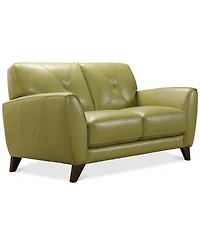 Myia 62" Leather Loveseat, Created for Macy's