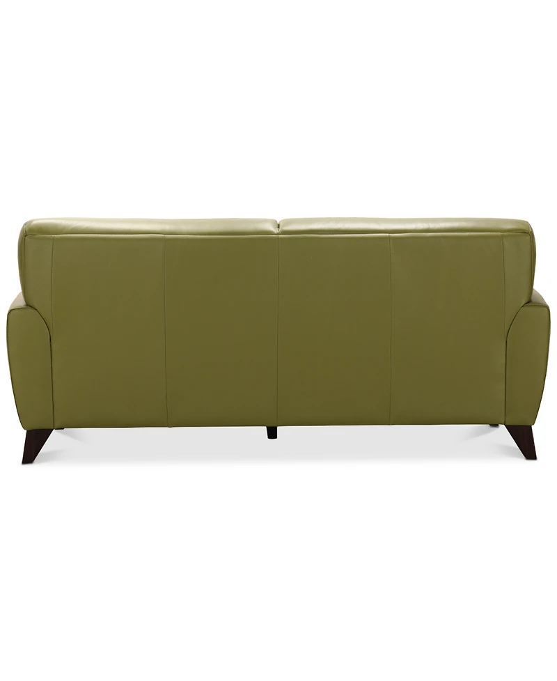 Myia 82" Tufted Back Leather Sofa, Created for Macy's
