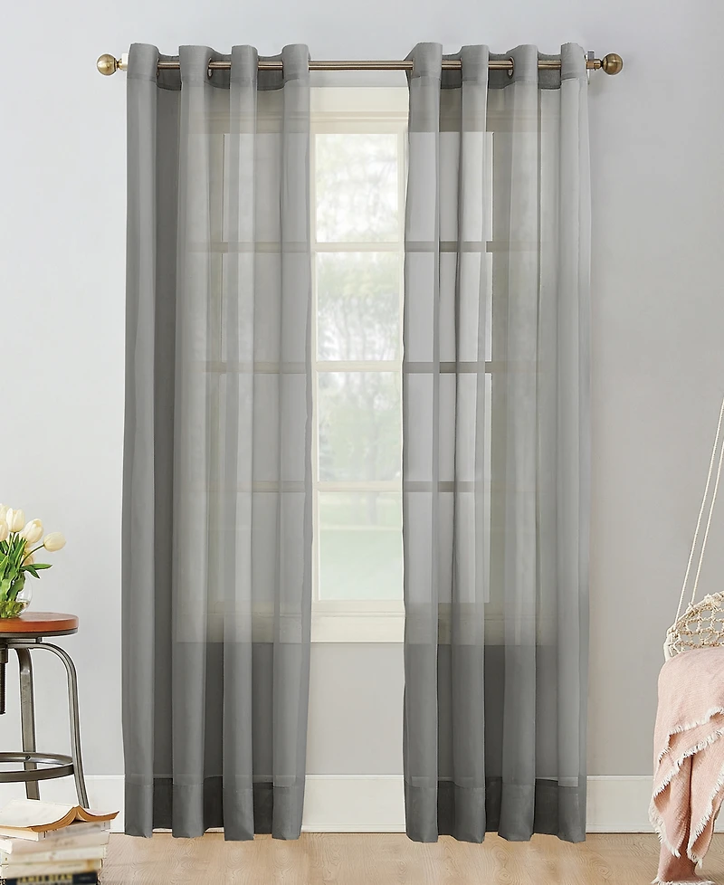 Sheer Voile Grommet Curtain Panel