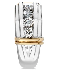 Men's Diamond (1 ct. t.w.) Ring 10k White and Yellow Gold