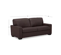 Ennia 75" Leather Apartment Sofa, Created for Macy's