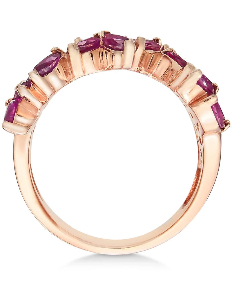 Effy Ruby (3-1/4 ct. t.w.) & Diamond (1-3/8 Ring 14k Rose Gold