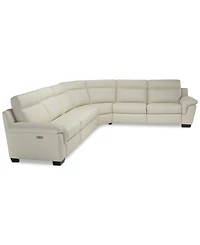 Closeout! Julius Ii -Pc. Leather Sectional Sofa With Power Recliners, Power Headrests & Usb Power Outlet