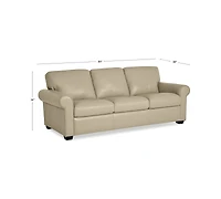 Orid 84" Leather Roll Arm Sofa, Created for Macy's