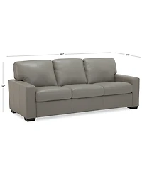 Ennia 82" Leather Sofa, Created for Macy's