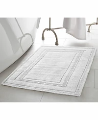 Jean Pierre Racetrack Stonewash Cotton Bath Rug, 17" x 24"