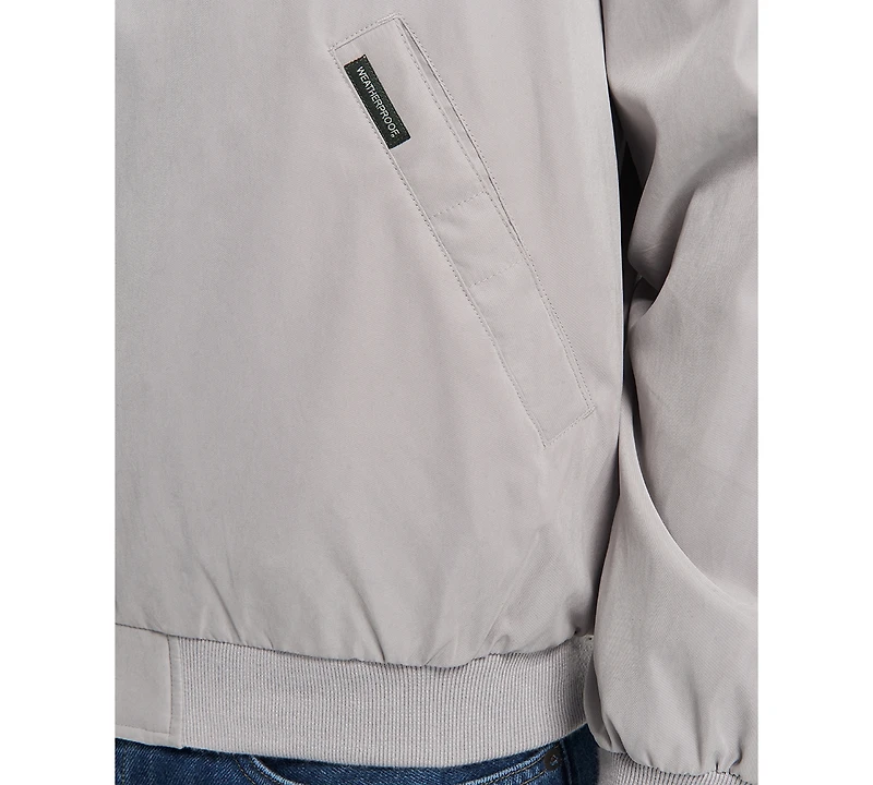 Weatherproof Microfiber Bomber Jacket