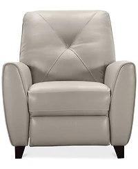 Myia Tufted Back Leather Pushback Recliner, Created for Macy's