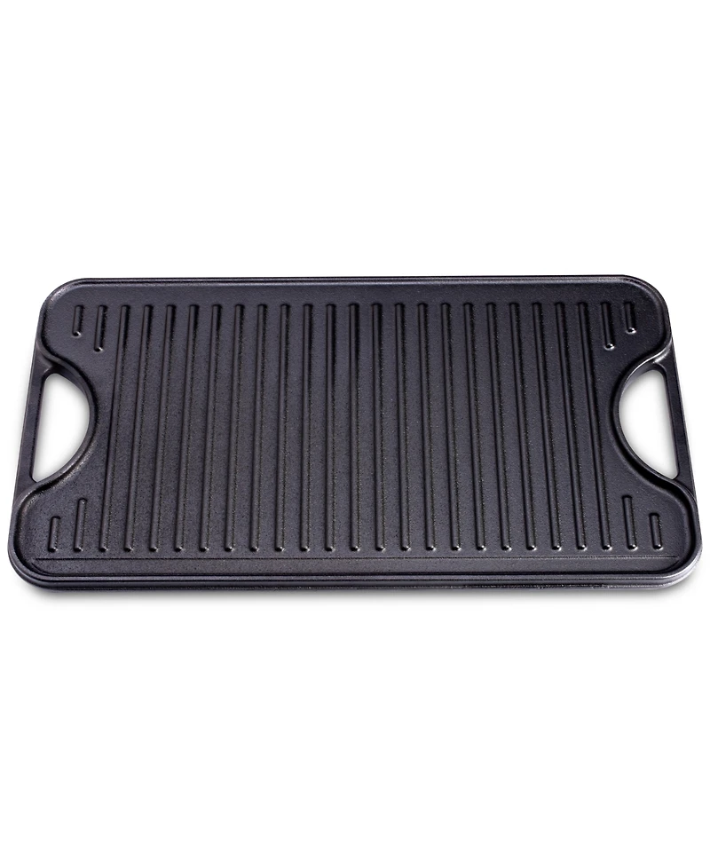 Victoria Cast Iron Large Reversible 18.5" x 10" Rectangular Griddle
