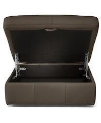 Closeout! Julius Ii Leather Storage Ottoman
