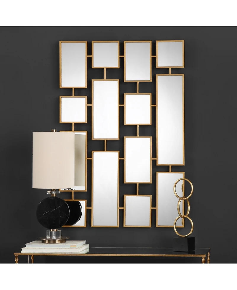 Uttermost Kennon Forged Gold Rectangles Mirror