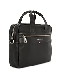 Tommy Hilfiger Men's Pebble Faux-Leather Leo Briefcase