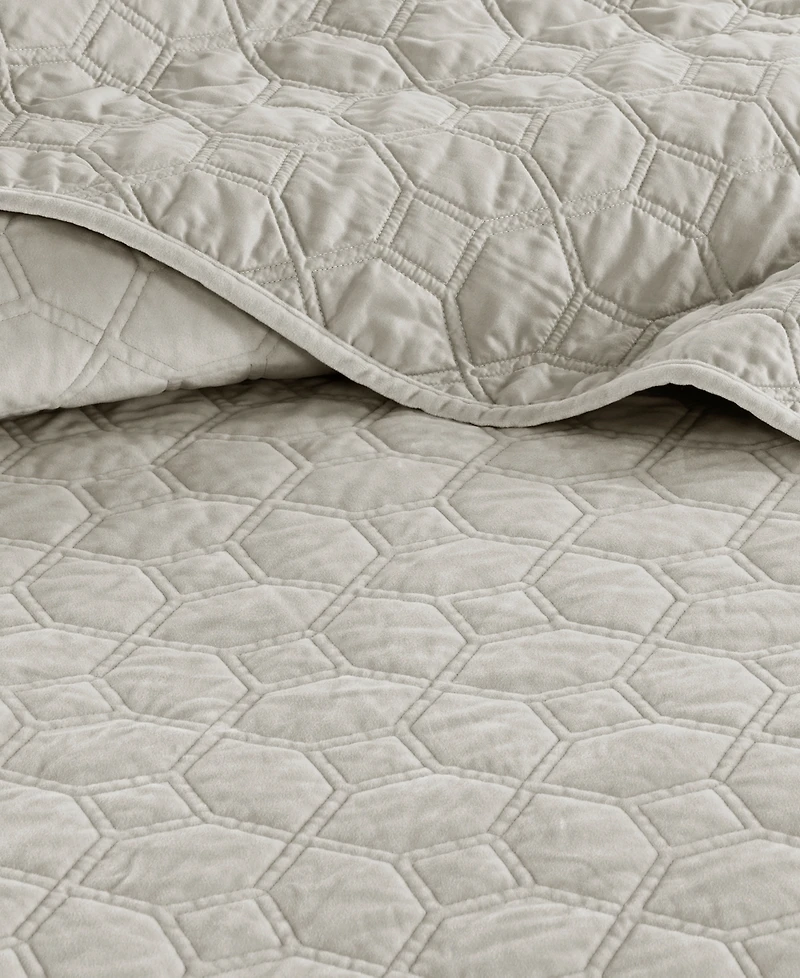 Madison Park Harper Quilted Velvet 3-Pc. Quilt Set