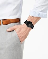 Citizen Men's Eco-Drive Axiom Black Leather Strap Watch 40mm AU1065-07E