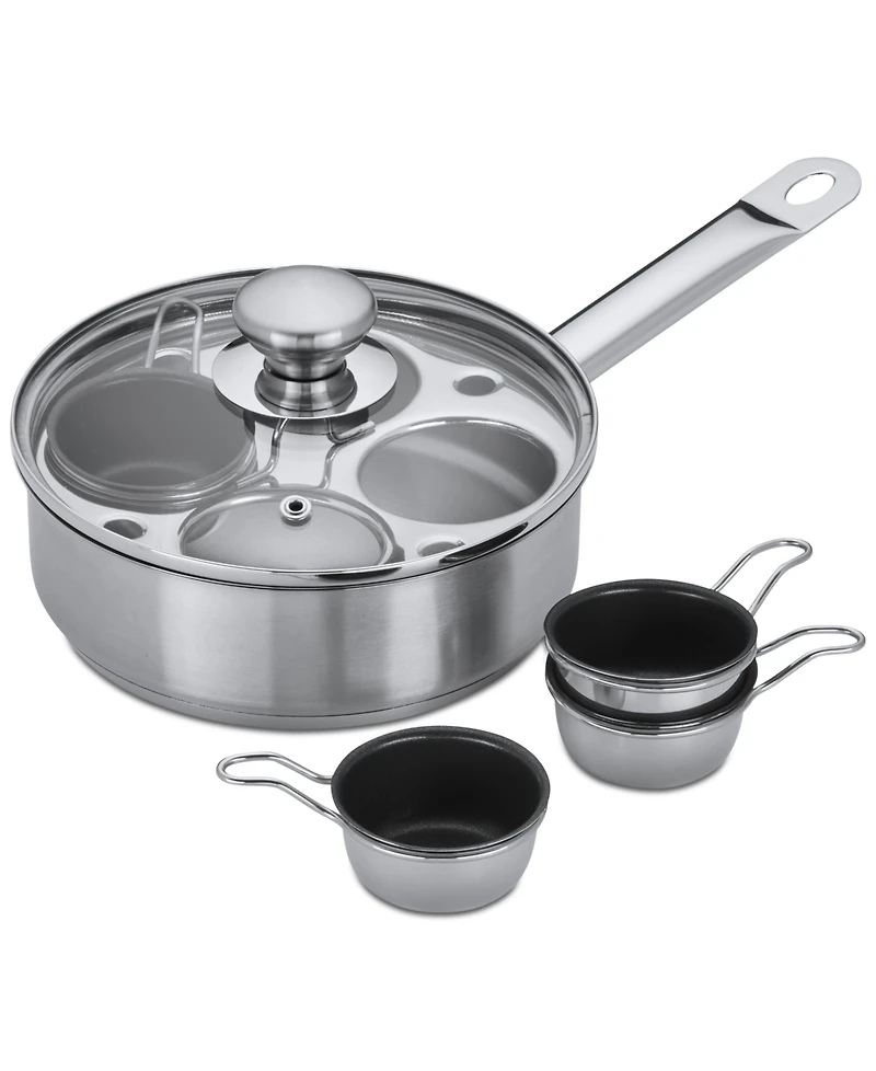 Demeyere 4-Cup Stainless Steel Egg Poacher Set