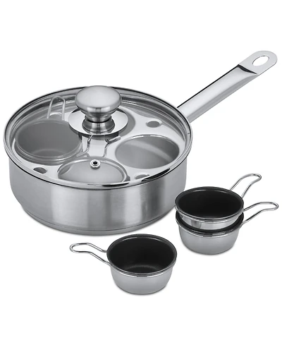 Demeyere 4-Cup Stainless Steel Egg Poacher Set
