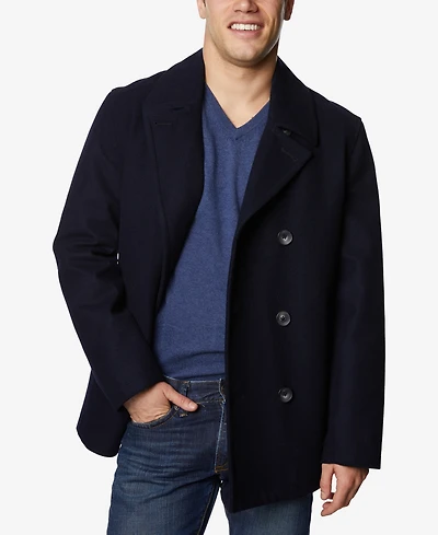 Nautica Men's Three-Button Pea Coat
