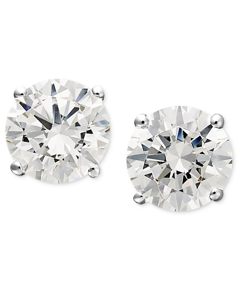 Arabella Cubic Zirconia Stud Earrings 14k Gold