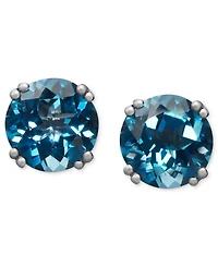 14k White Gold Earrings, London Blue Topaz Stud Earrings (4-1/2 ct. t.w.)