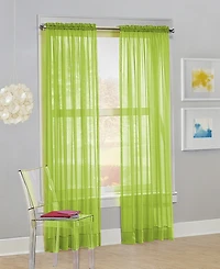 Calypso Sheer Voile Rod Pocket Curtain Panel