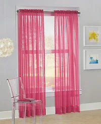Calypso Sheer Voile Rod Pocket Curtain Panel