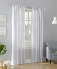 Clifford Heathered Texture Semi-Sheer Tab Top Curtain Panel