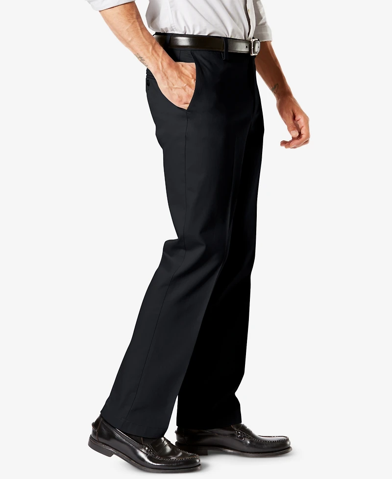 Dockers Men's Signature Lux Cotton Straight Fit Creased Stretch Khaki Pants