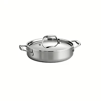 Tramontina Signature 3-Quart Tri-Ply Clad Stainless Steel Braiser with Lid