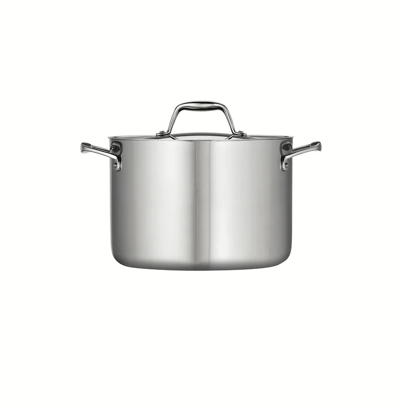 Tramontina Signature 8-Quart Tri-Ply Clad Stainless Steel Stock Pot with Lid