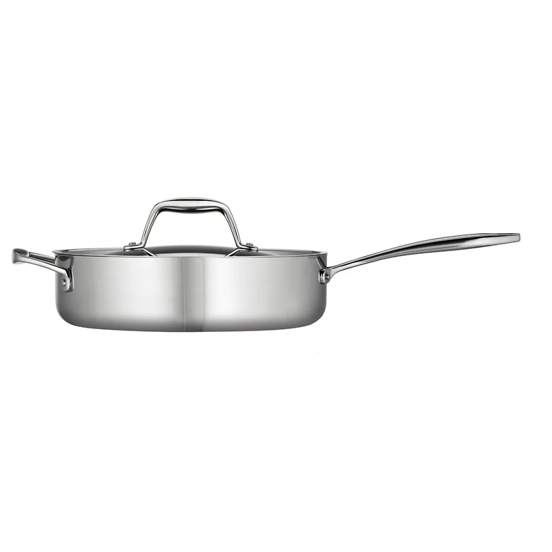 Tramontina Signature 3-Quart Tri-Ply Clad Stainless Steel Saute Pan with Lid