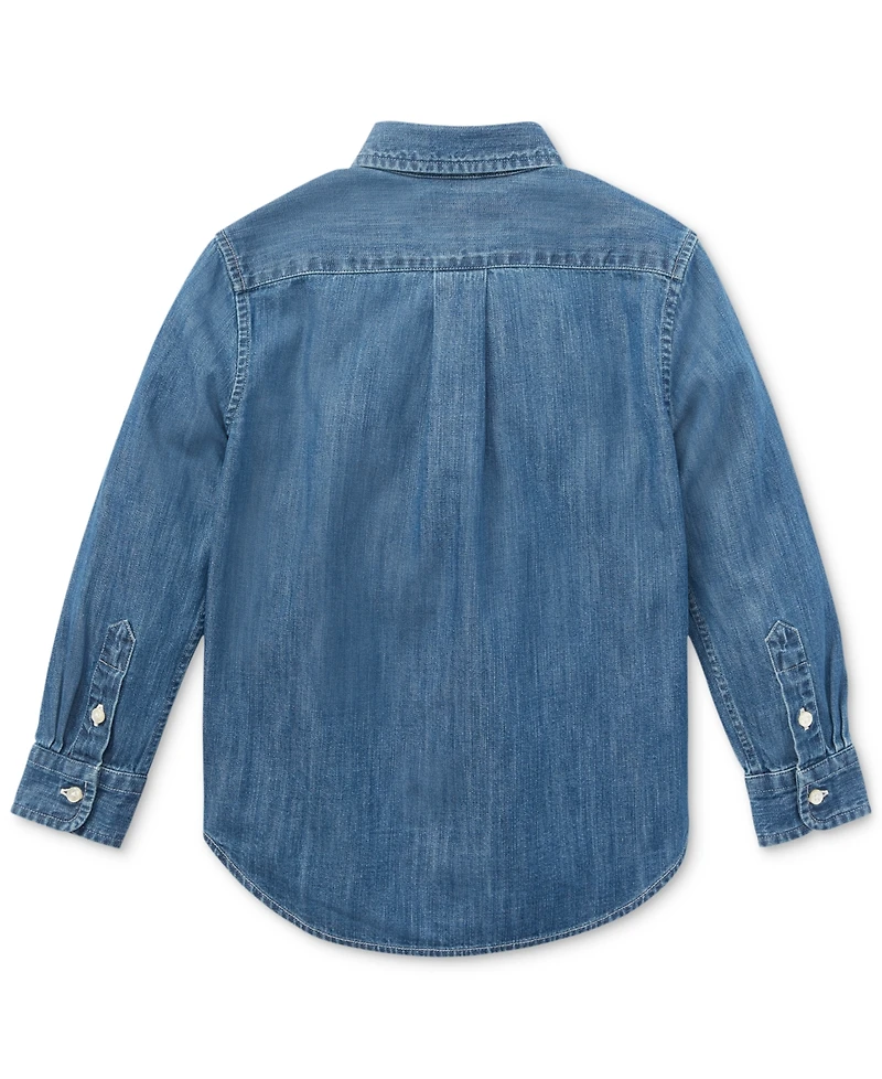 Polo Ralph Lauren Toddler and Little Boys Cotton Chambray Shirt