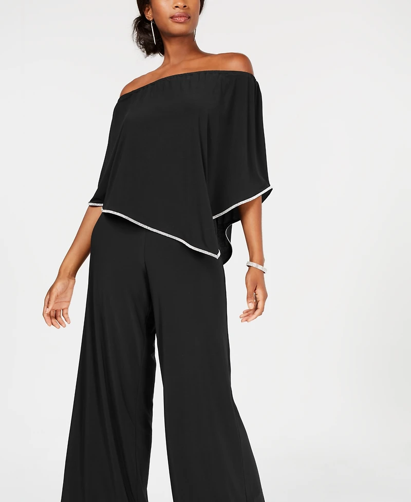 Msk Off-The-Shoulder Overlay Jumpsuit