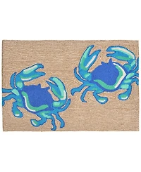 Liora Manne Front Porch Indoor/Outdoor Crabs Natural 2' x 6' Area Rug