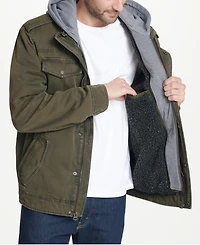 Levi's Men's Sherpa Lined Two Pocket Hooded Trucker Jacket