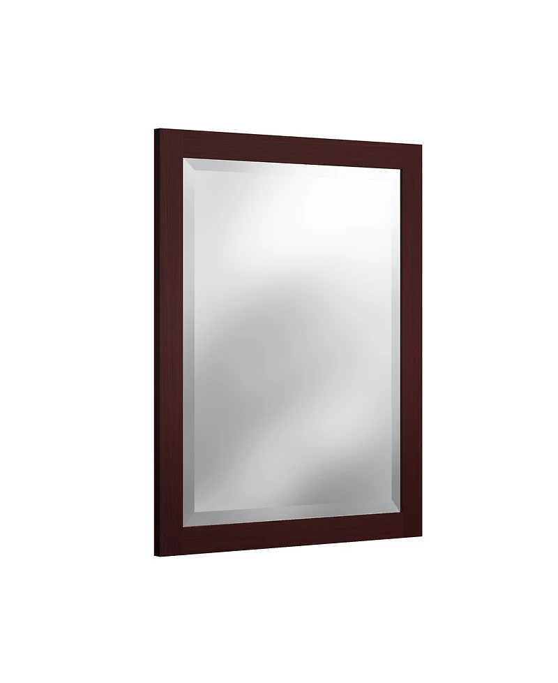 Alaterre Furniture 24" Beveled Bath Vanity Mirror, Espresso