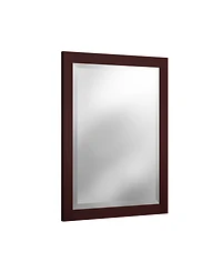 Alaterre Furniture 24" Beveled Bath Vanity Mirror, Espresso
