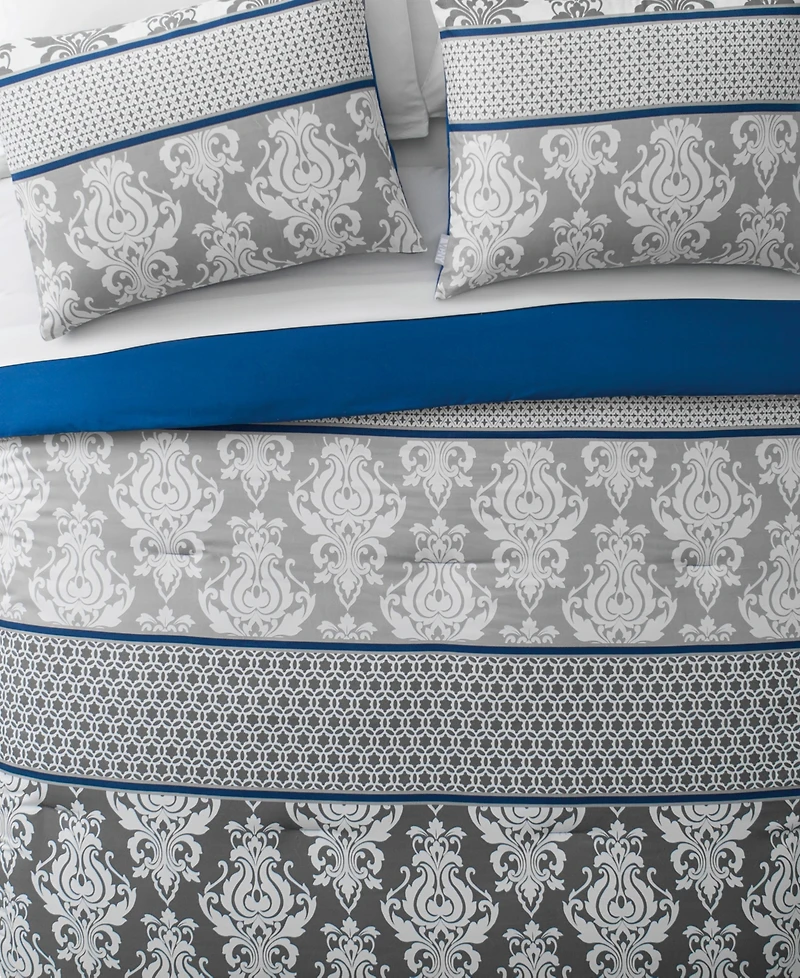 Closeout! Vcny Home Beckham 8-Pc. Damask Comforter Set