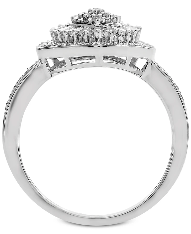Diamond Heart Cluster Ring (1/2 ct. t.w.) 14k White , Yellow or Rose Gold