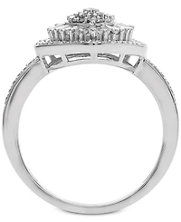 Diamond Heart Cluster Ring (1/2 ct. t.w.) 14k White , Yellow or Rose Gold