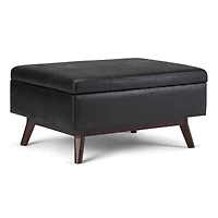 Owen Mid Century Modern Rectangle Coffee Table Storage Ottoman