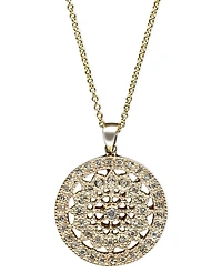 Effy Diamond Disc Pendant Necklace (1/4 ct. t.w.) in 14k White, Rose, or Yellow Gold