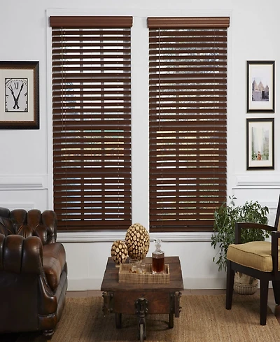 2 in. Cordless Faux Wood Venetian Blind, 37.5" x 72"