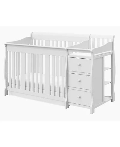 Storkcraft Portofino 4-in-1 Convertible Crib and Changer - White