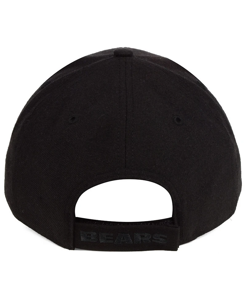 '47 Brand Chicago Bears Black & Black Mvp Strapback Cap