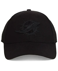 '47 Brand Miami Dolphins Black & Black Mvp Strapback Cap