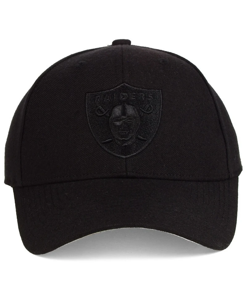 '47 Brand Las Vegas Raiders Black & Black Mvp Strapback Cap