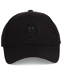 '47 Brand Las Vegas Raiders Black & Black Mvp Strapback Cap