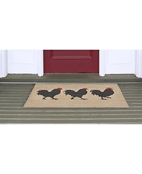Liora Manne Front Porch Indoor/Outdoor Roosters Neutral 2'6" x 4' Area Rug