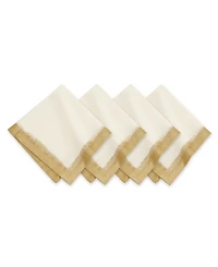 Villeroy & Boch Metallic Brushstroke Napkin 4 Pc Set