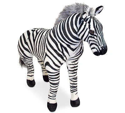 Melissa & Doug Plush Lifelike Giant Striped Zebra